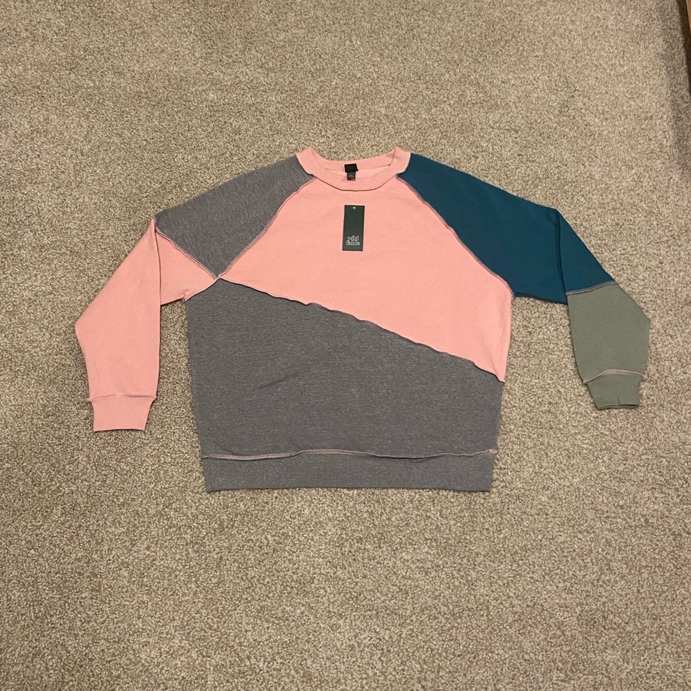• wild fable patchwork crewneck •